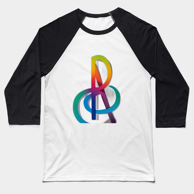 Colorful Abstract Peace Sign Graphic Design No. 484 Baseball T-Shirt by cornelliusy